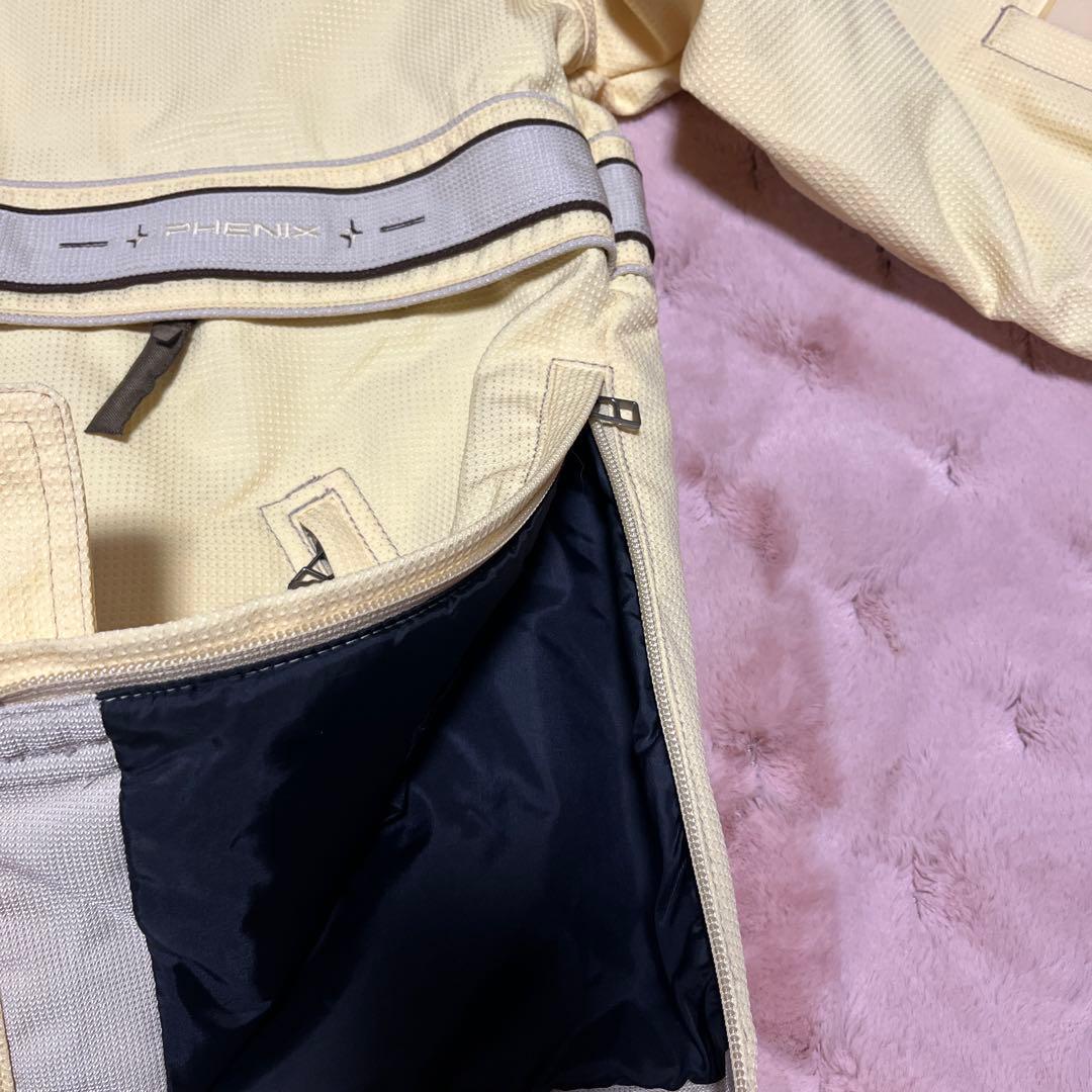 Phenix スノーウェア上下レディース レモンイエロー✖️白& パスケース