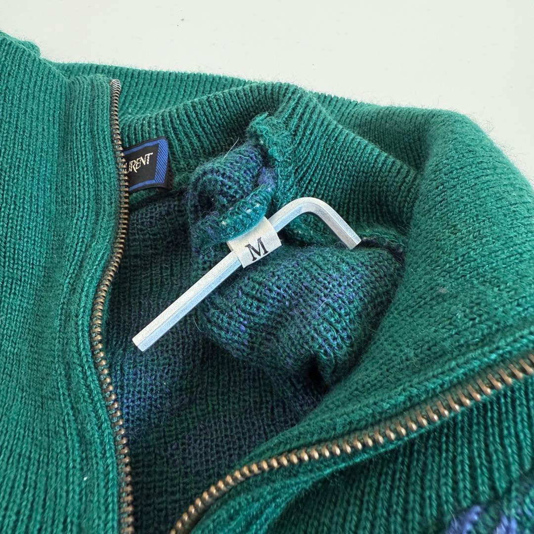 【YVES SAINT LAURENT】1990s Half Jip Knit