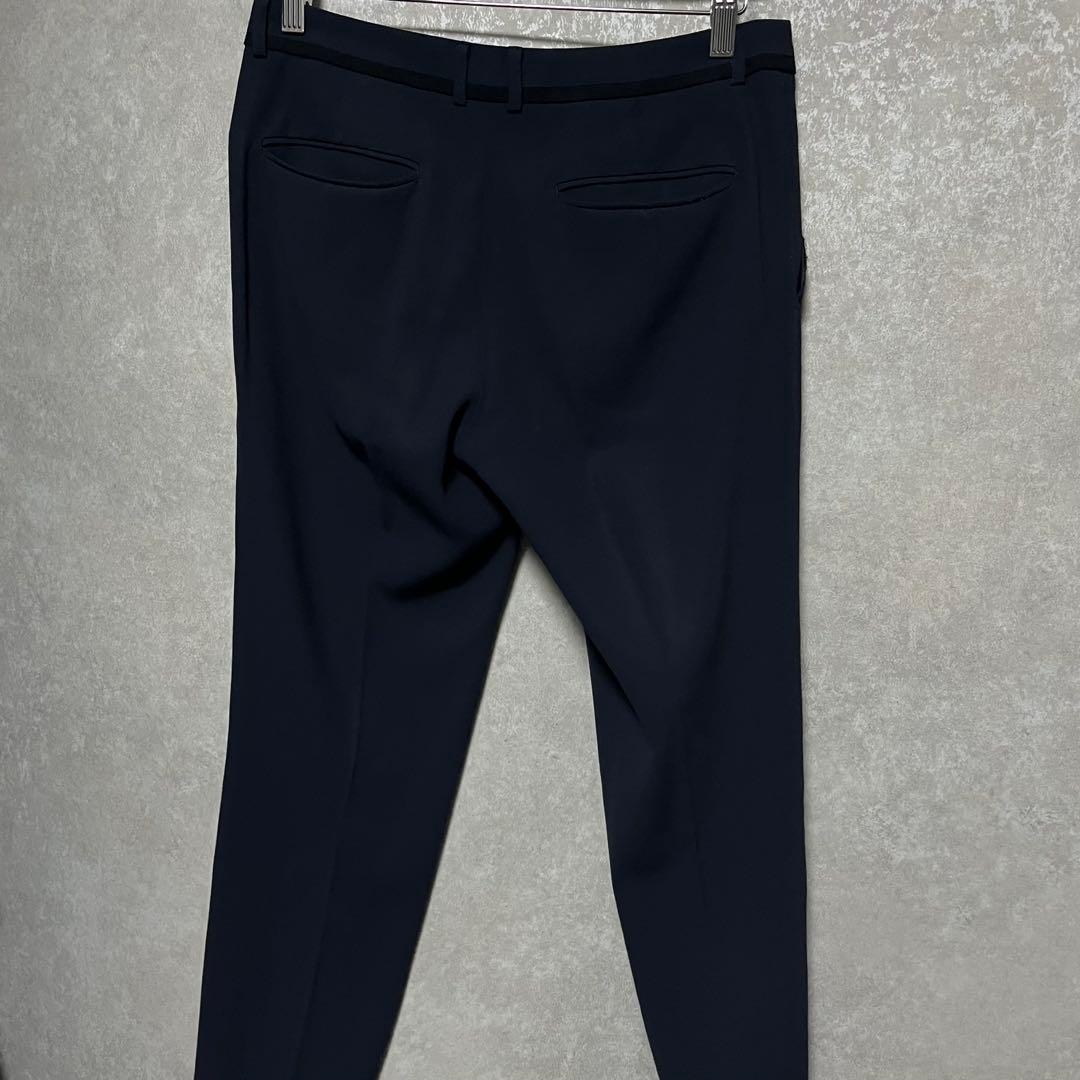 【美品】ベイジ セットアップノーカラー ジャケット CINDY シンディ　紺