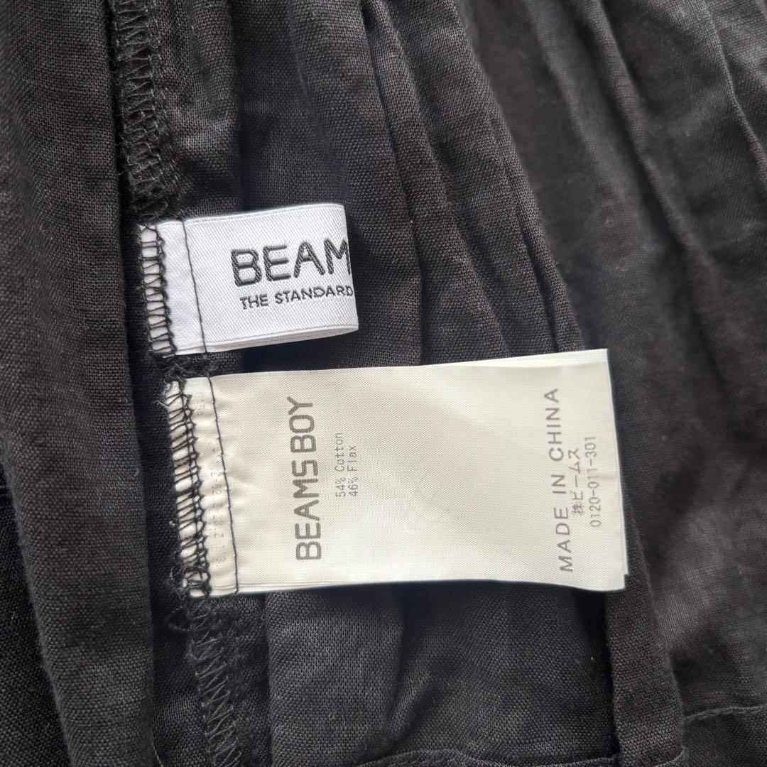 BEAMS BOY コットンリネンカシュクールキャミソール