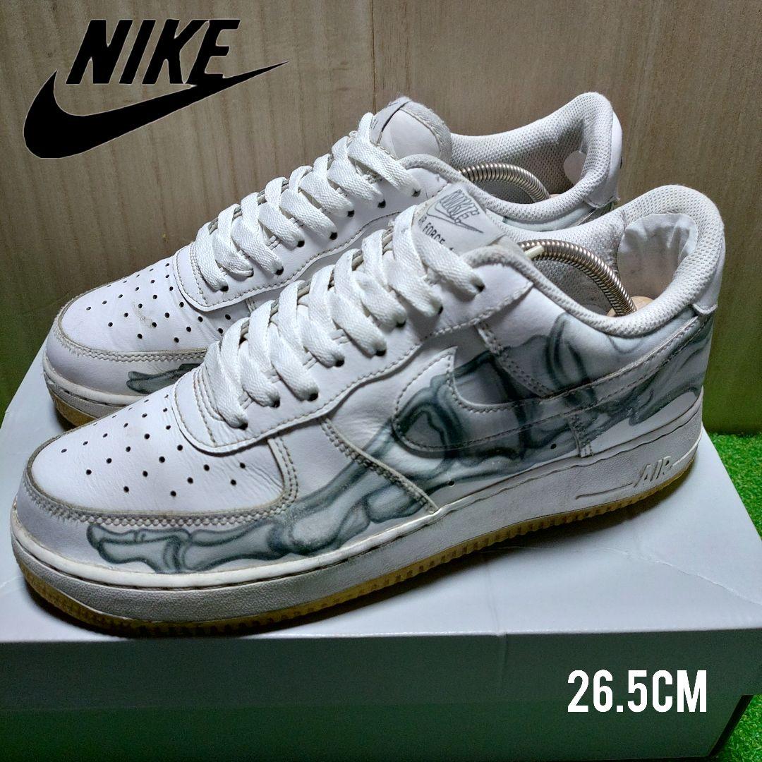 【26.5cm】NIKE AIR FORCE 1 White/skeleton