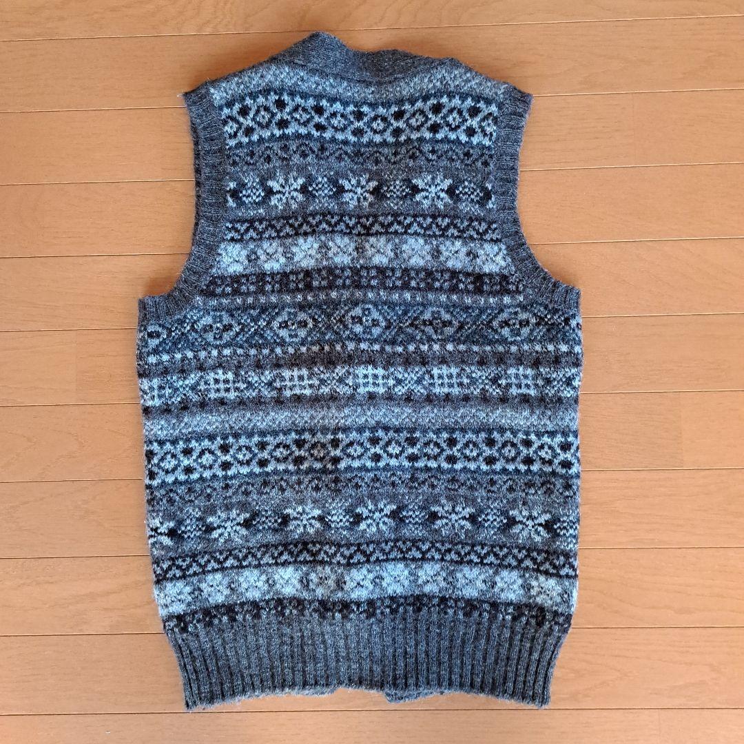 Jamieson's フェアアイル柄 ウールベスト グレー系