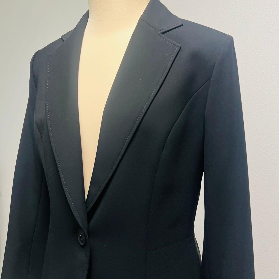 《未使用》黒 パンツスーツ シングルボタンジャケットM　パンツL　春〜秋