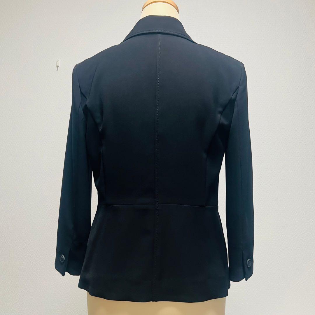 《未使用》黒 パンツスーツ シングルボタンジャケットM　パンツL　春〜秋