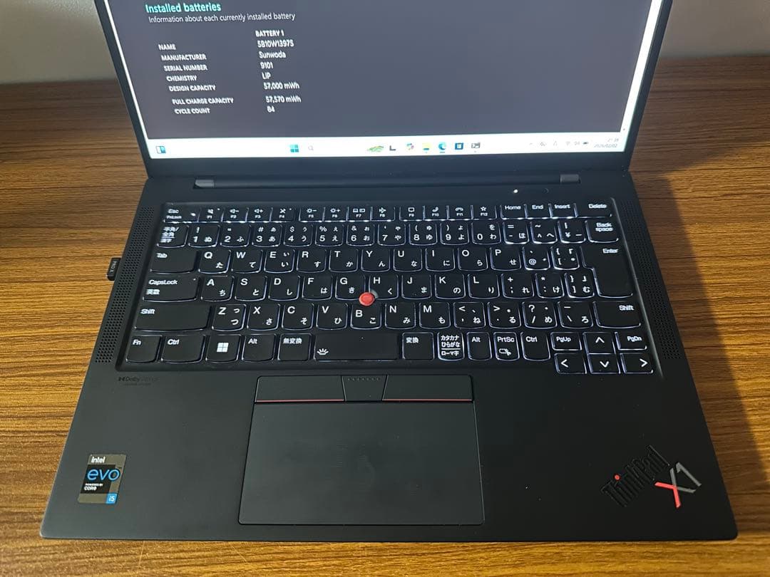 Windowsノート本体 X1 Carbon Gen 9th i5-1135G7 8Gb 256Gb