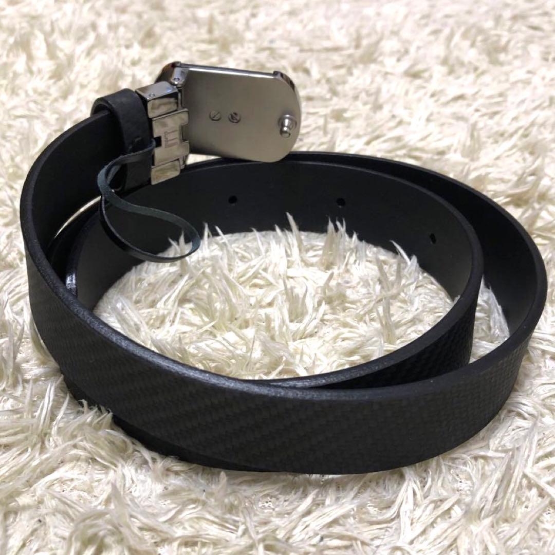 未使用✨ダンヒル　レザーベルト　ロゴ　ブラック