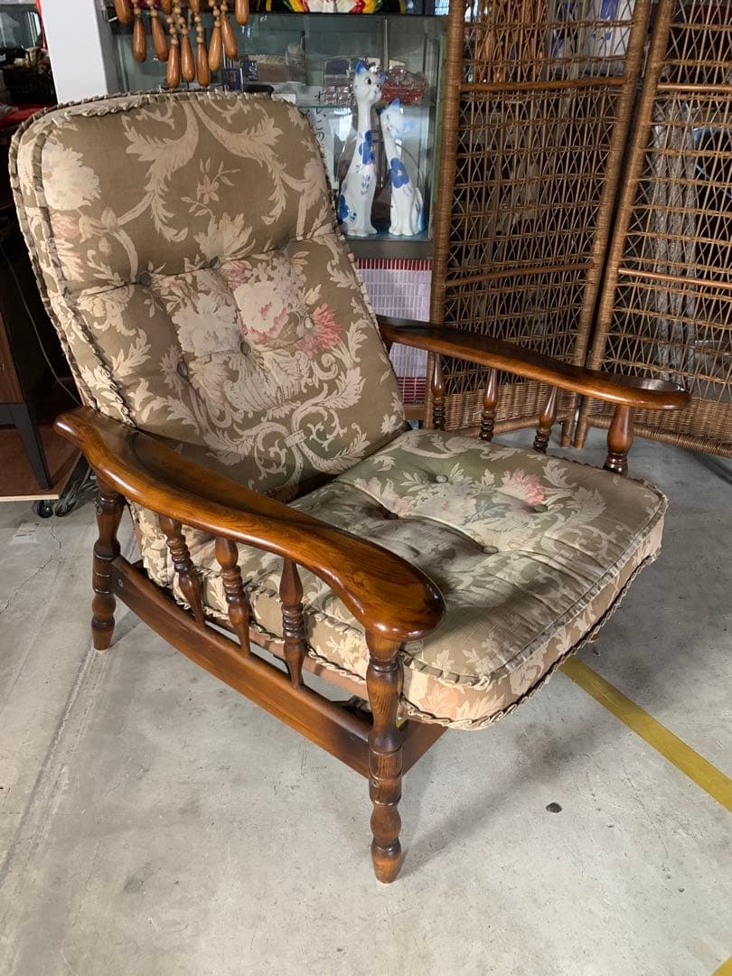 カリモク　リクライニングソファ　1人掛け　ビンテージ