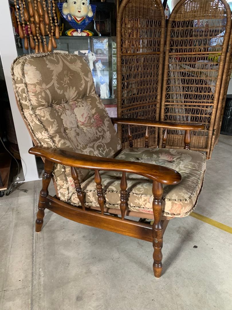 カリモク　リクライニングソファ　1人掛け　ビンテージ