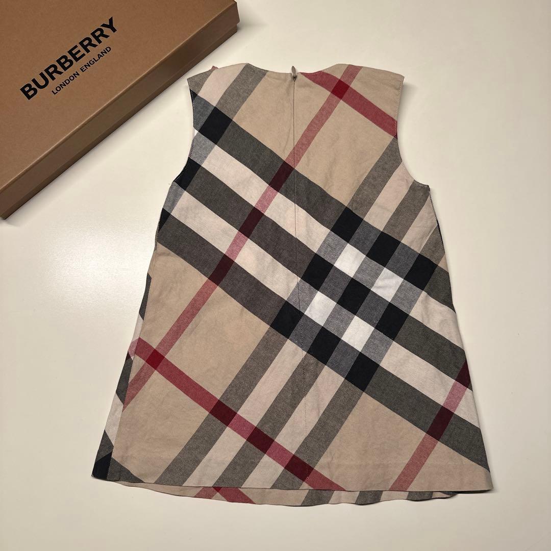 【美品】BURBERRYワンピース ノバチェック　90 コットン100％