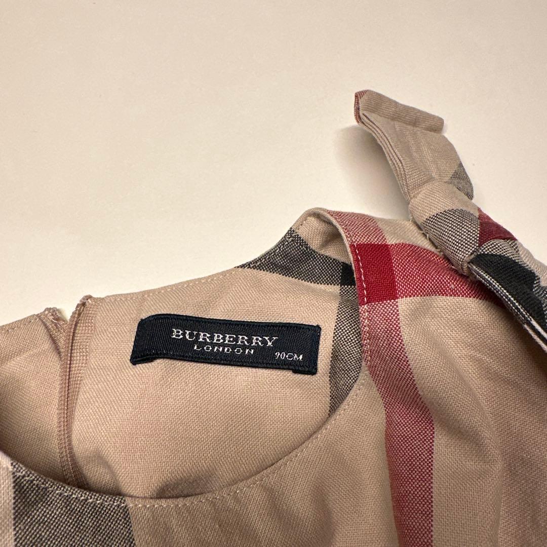 【美品】BURBERRYワンピース ノバチェック　90 コットン100％