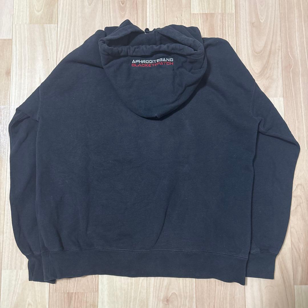 ブラックアイパッチ × アフロディーテギャング　パーカー　舐達磨　ブラック