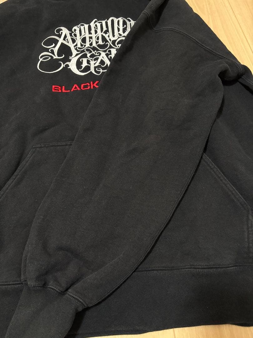 ブラックアイパッチ × アフロディーテギャング　パーカー　舐達磨　ブラック