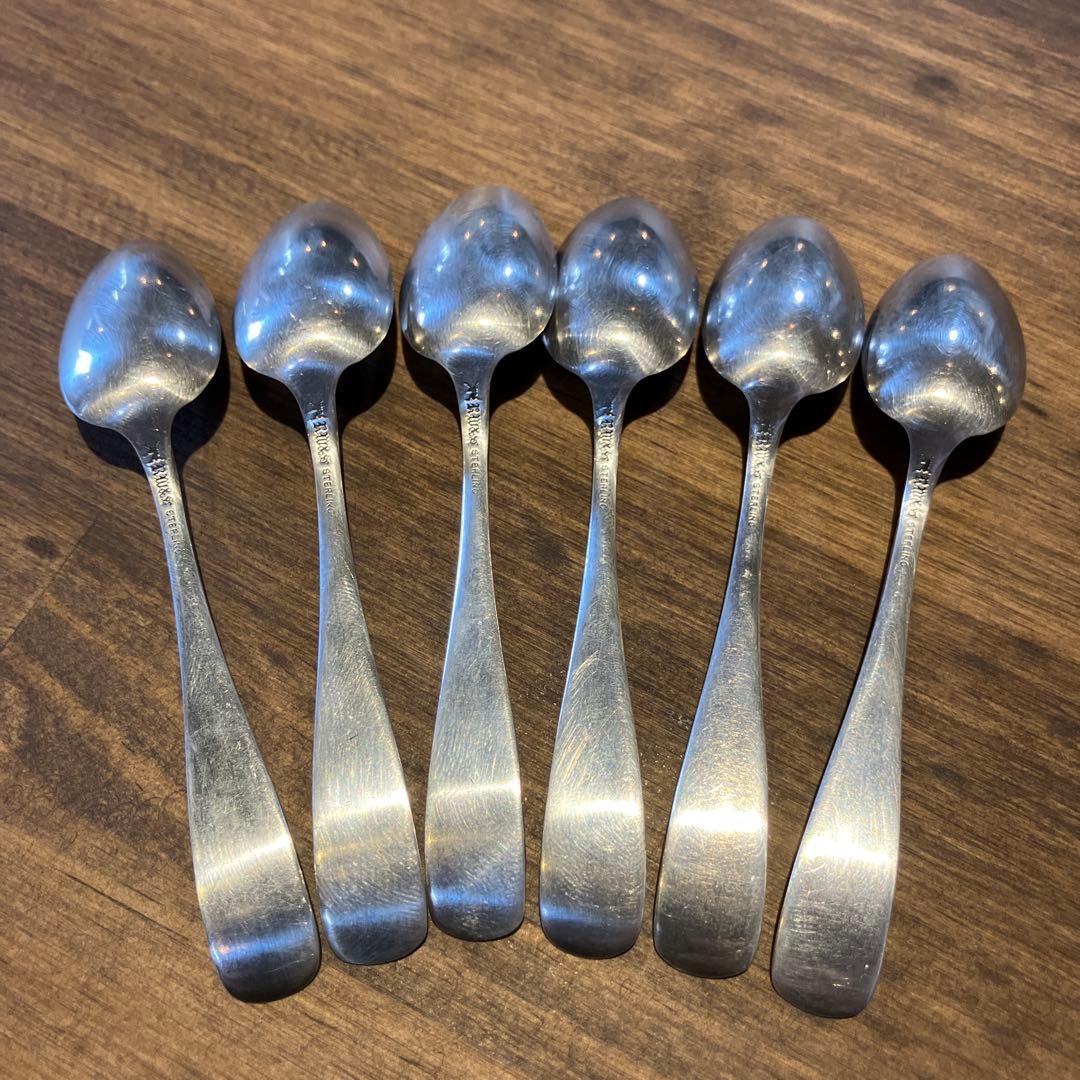【純銀 スターリングシルバー】スプーン6本