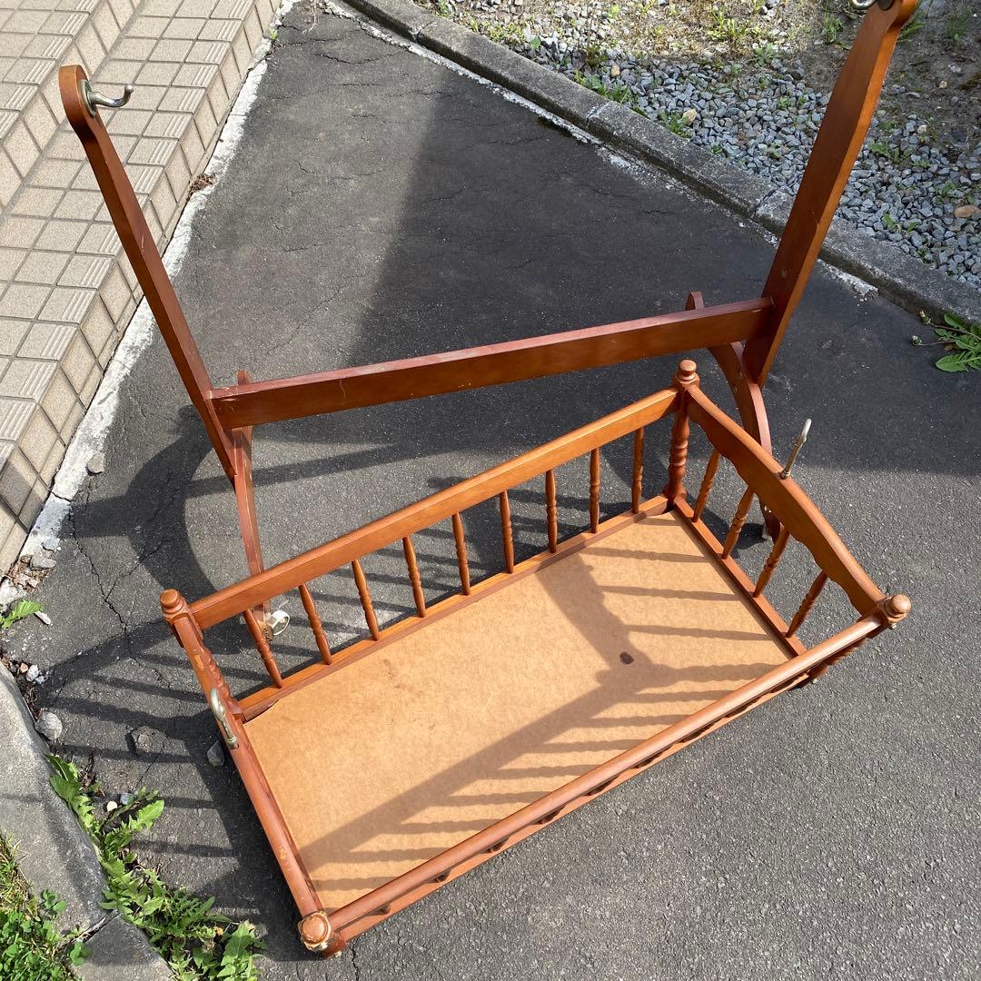 【希少品】アンティーク　ベビーベッド　ゆりかご　レトロ