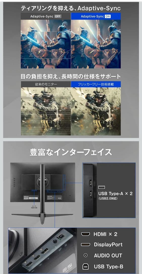 グリーンハウス 23.8インチ モニター ホワイト GH-ELCG238B-WH