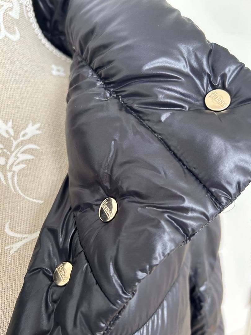 HERNO ヘルノ　ロングダウンコート 40サイズ　ブラック