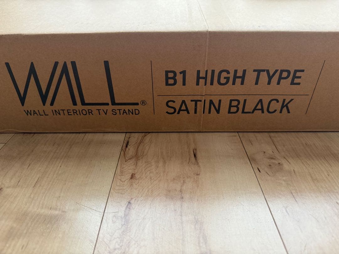 WALL テレビスタンド　B1 ハイタイプ　サテンブラック　スマート電源タップ付