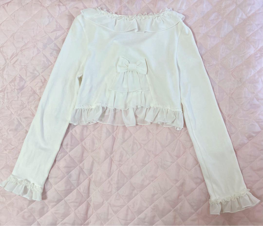 Angelic Pretty ボレロ　カーディガン　レース　リボン　ホワイト