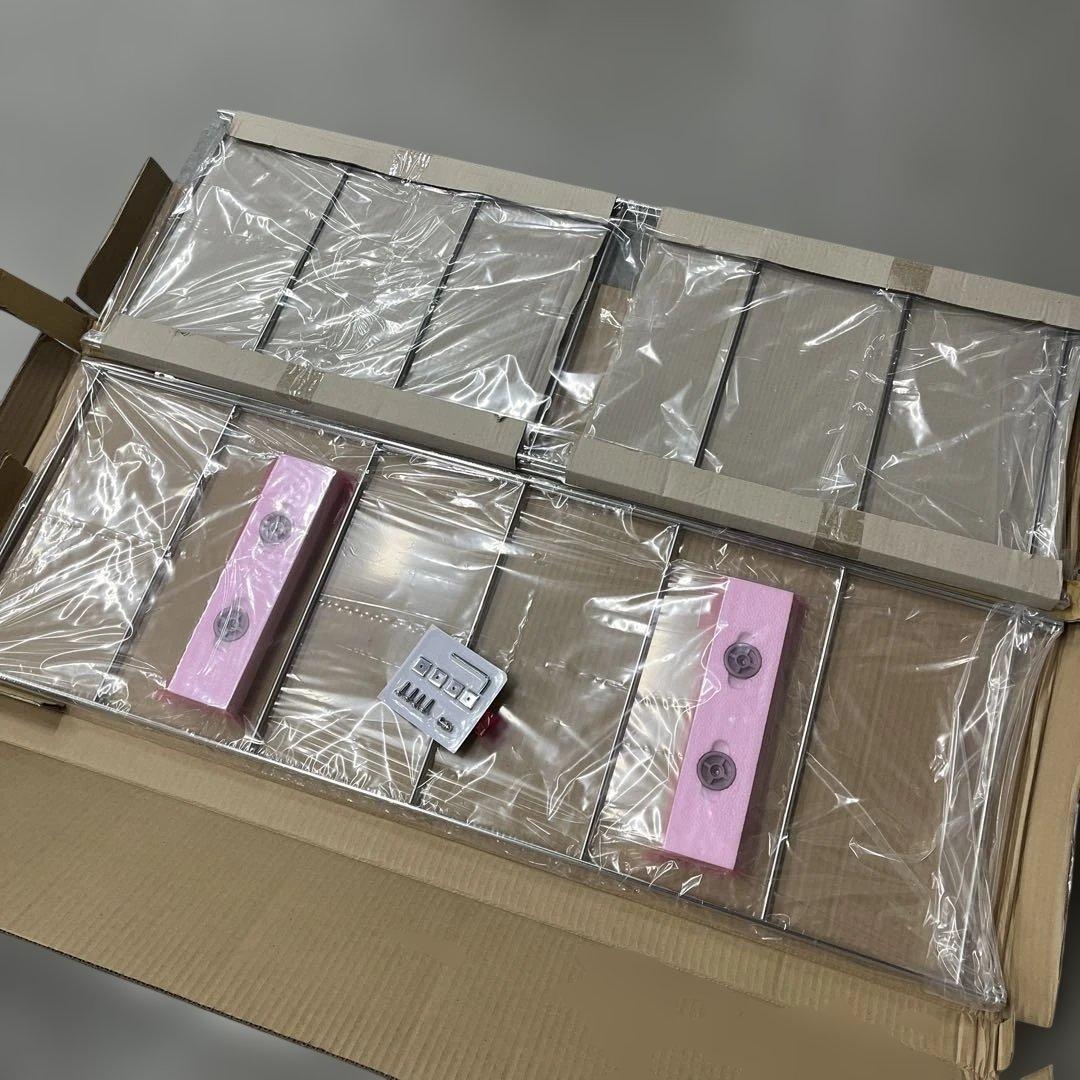 【未使用箱入】 無印良品 ステンレスユニットシェルフ タモ材棚セット・ワイド・中