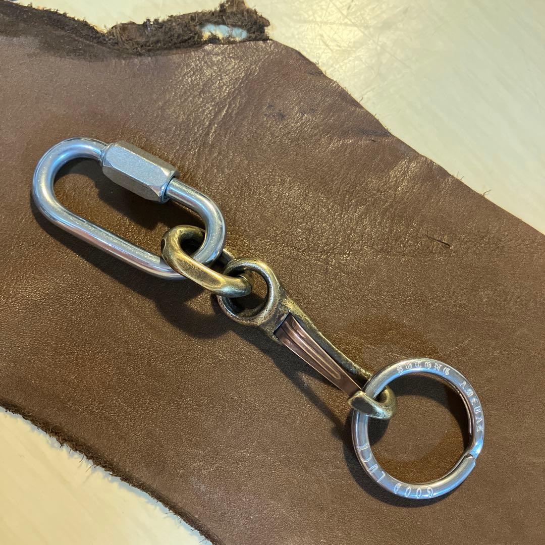 ヴィンテージフランス製カラビナ　north＆juddナスカン使用　キーチェーン！