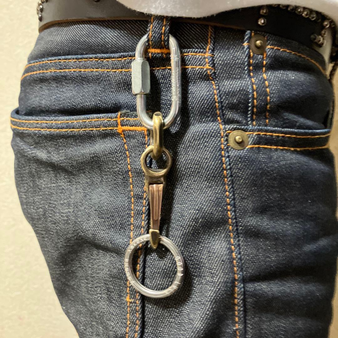 ヴィンテージフランス製カラビナ　north＆juddナスカン使用　キーチェーン！