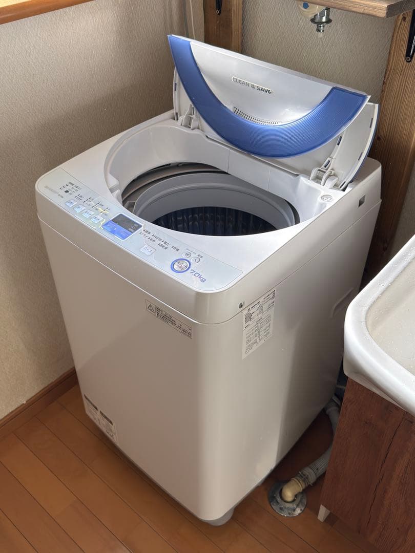 送料込み SHARP ES-T708-A 7kg 洗濯機 2014年製