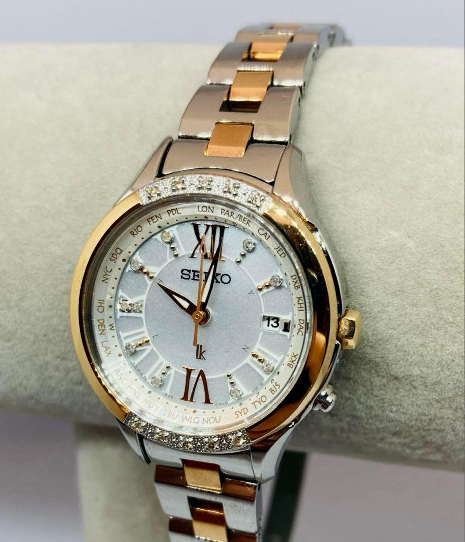 SEIKOセイコールキア希少限定モデル　電波ソーラーSSVV014 ダイヤ19石