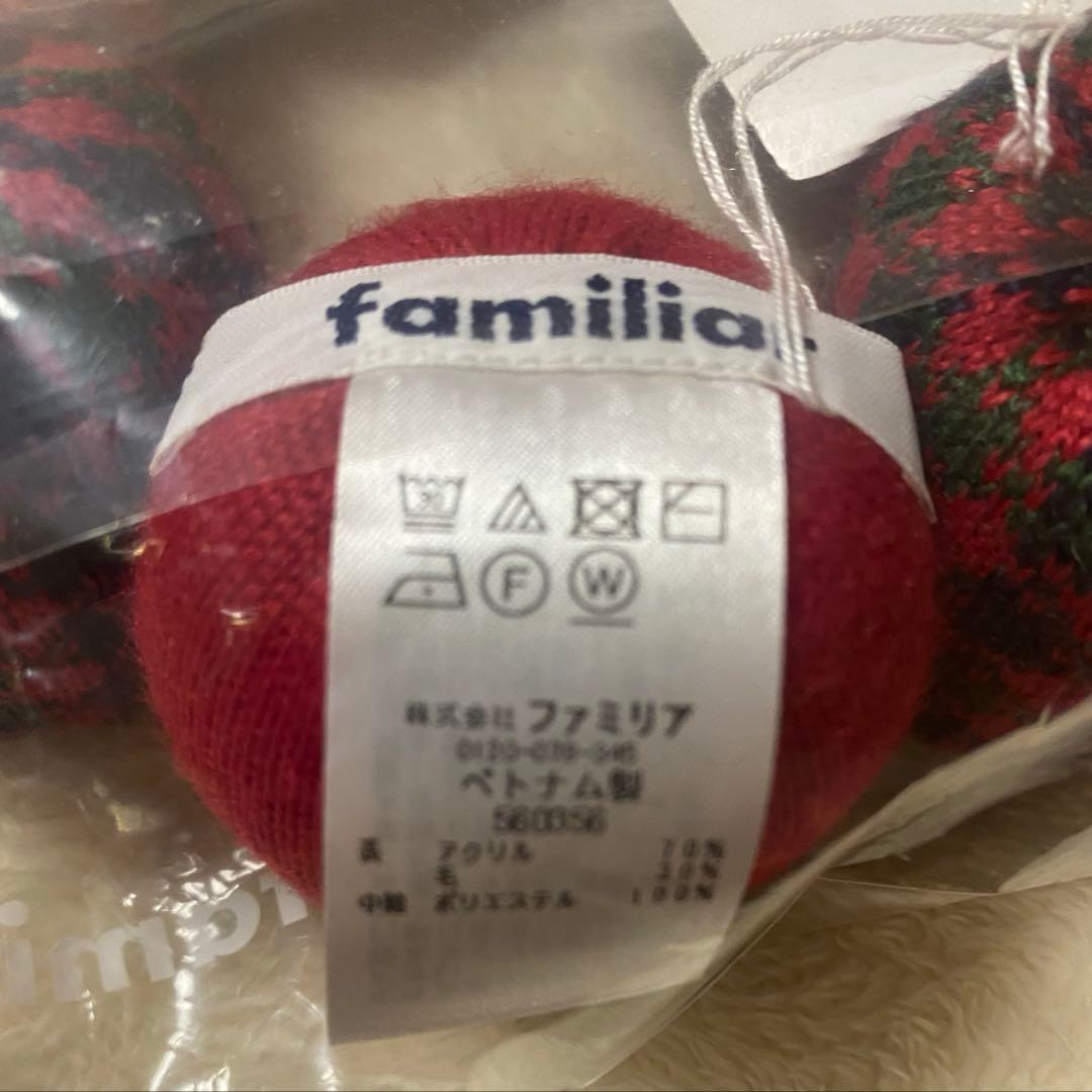 ☆新品未開封☆ファミリア クリスマスリース リンゴ赤チェック柄