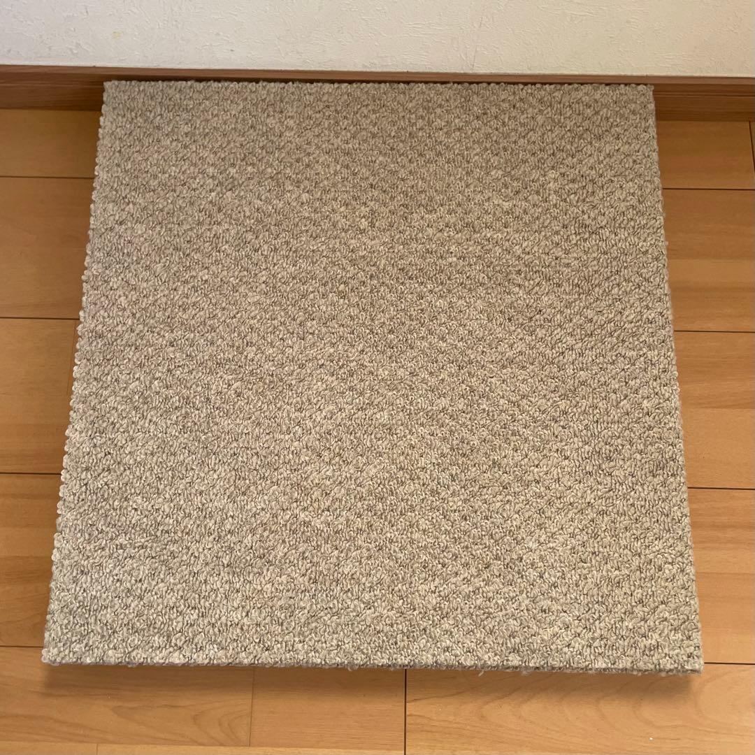 静床ライト 10枚 防音 ラグ タイルカーペット①　シープホワイト