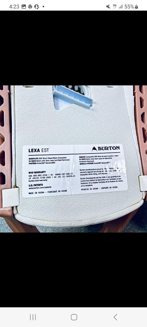 Burton バートン LEXA EST バインディング Mサイズ レディース