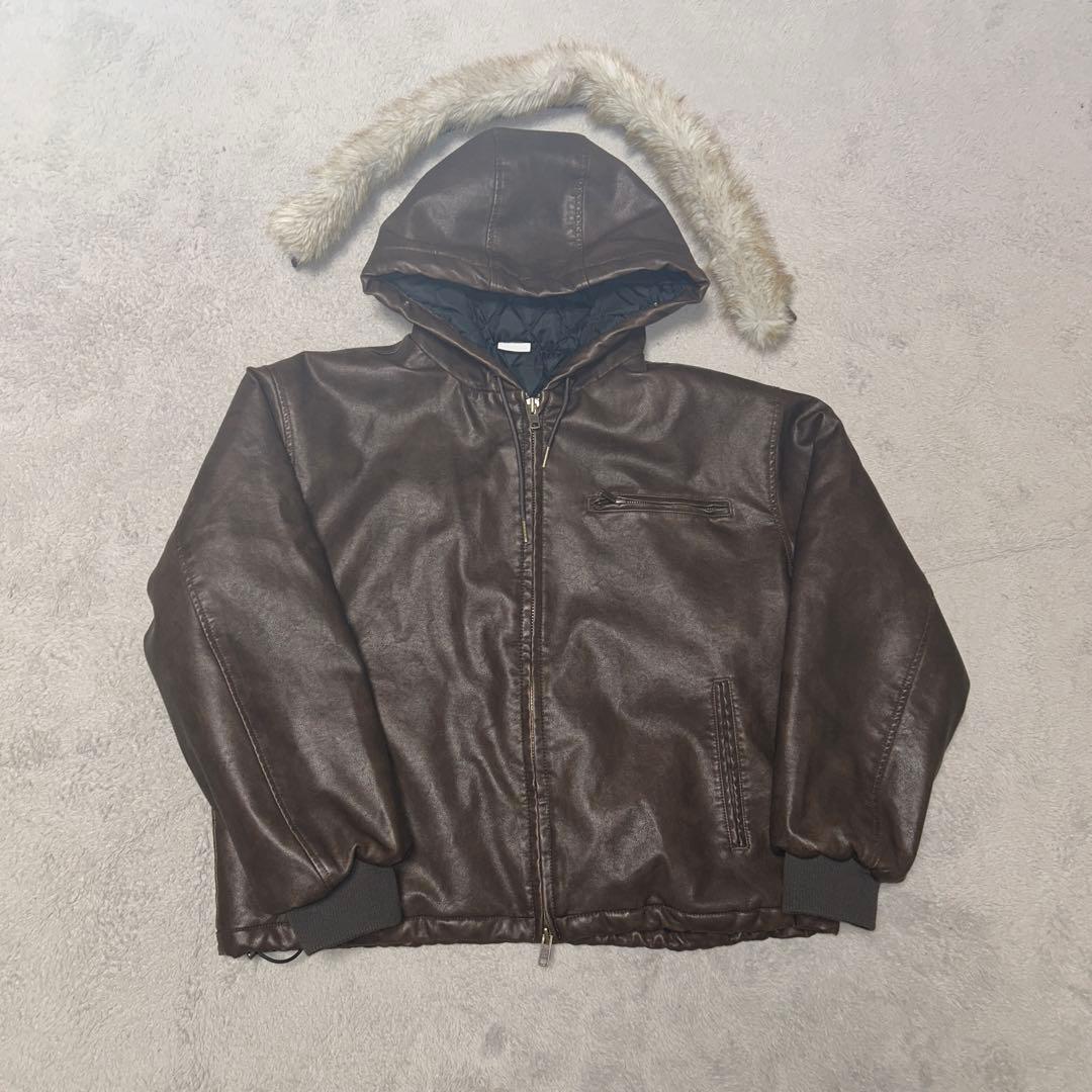 ペパロニ　ドローコードダブルジップ２WAYフードブルゾン