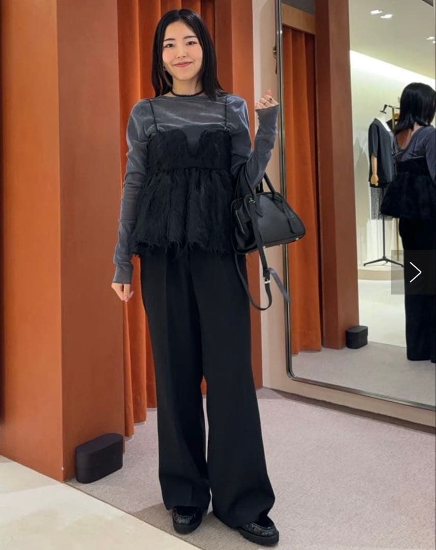 【雑誌掲載　完売】ウィムガゼット★フェザーキャミブラウス