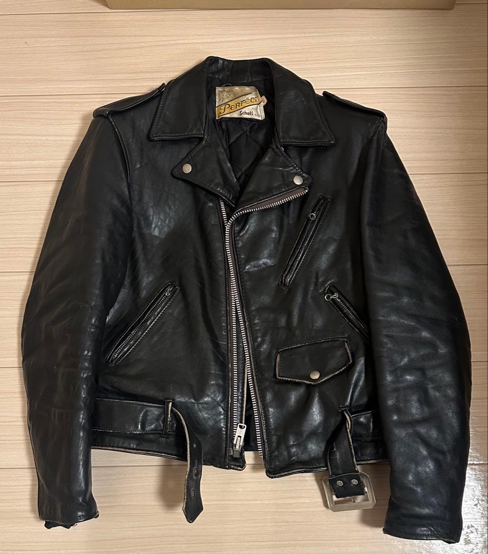 最終値下げschott ヴィンテージ 牛タグ 70年代 70s ダブルライダース