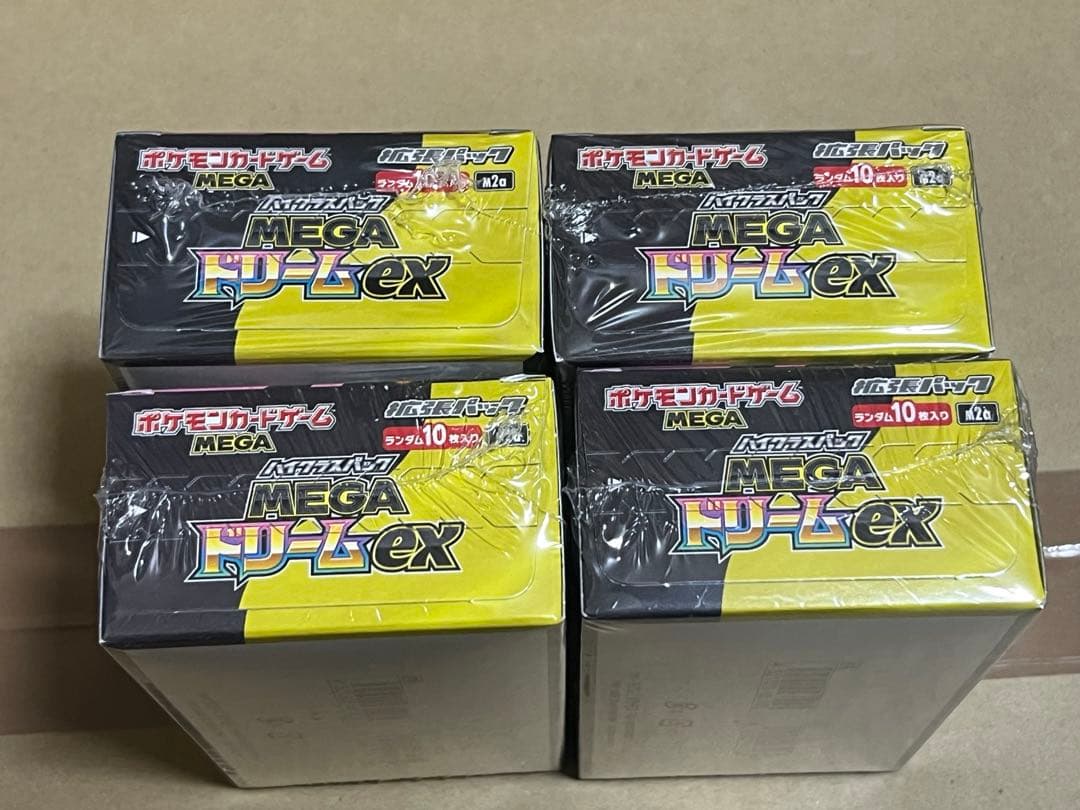 【新品未開封】ポケモンカードゲーム　メガドリームex シュリンク付き　4BOX