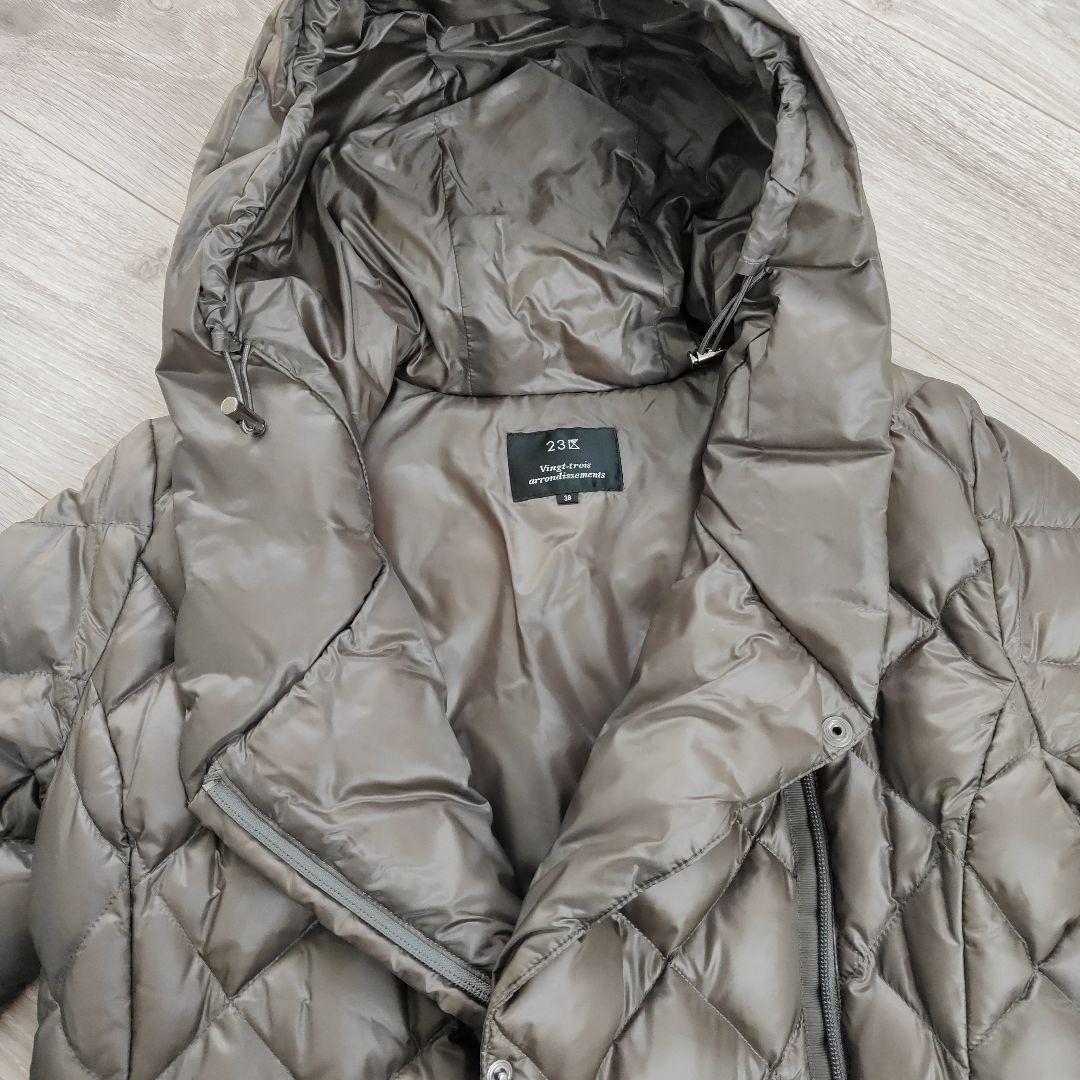 美品　23区　ダウンコート　ジャケット フード付き　レディース　超軽量