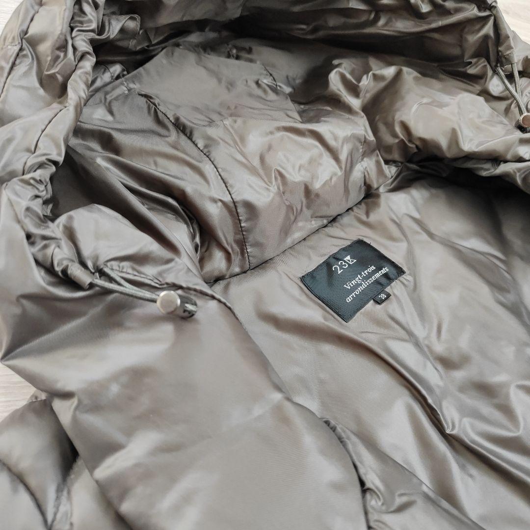 美品　23区　ダウンコート　ジャケット フード付き　レディース　超軽量