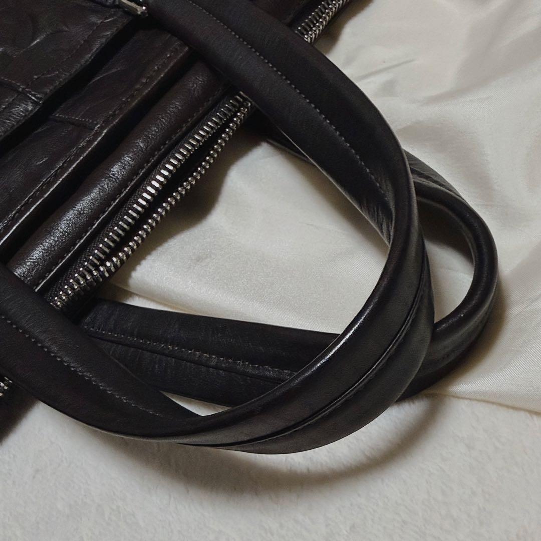 美品　COACH コーチ70253 オプアートビジネスバッグ　2way A4 茶