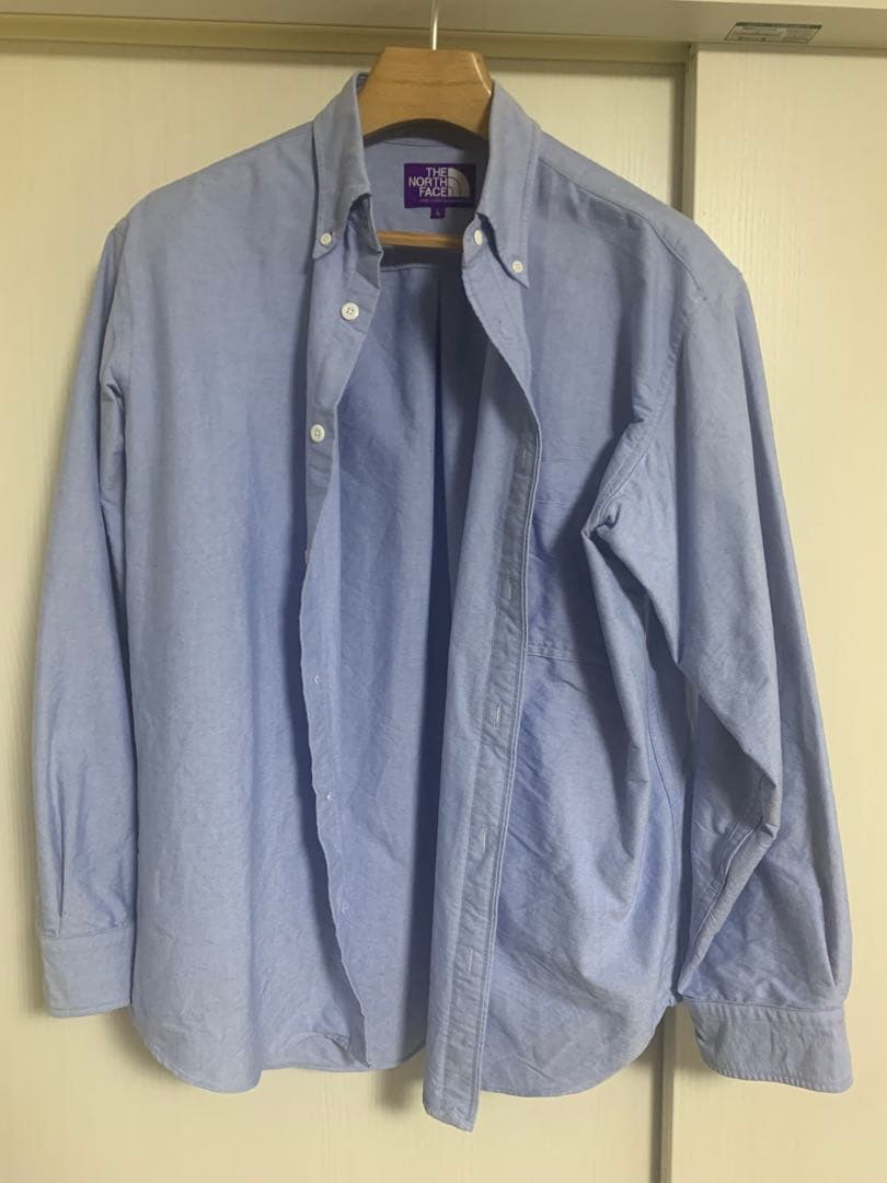ノースフェイス　パープルレーベル　ブルーシャツ