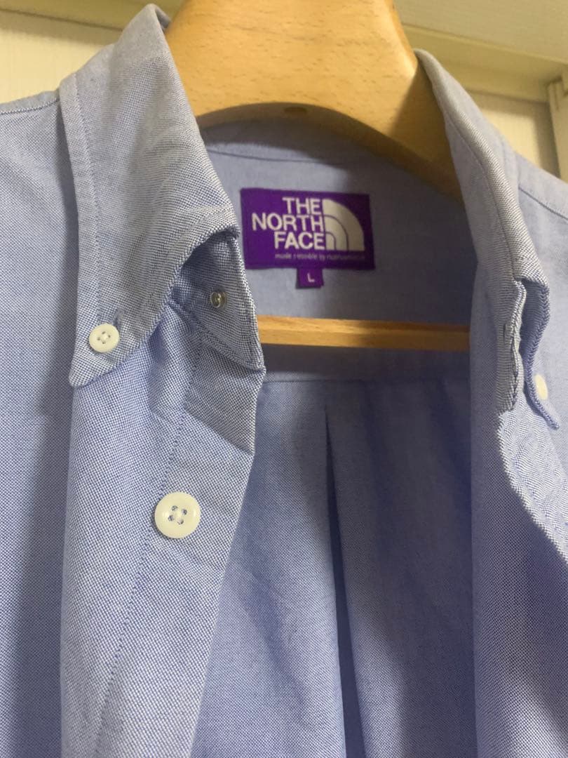 ノースフェイス　パープルレーベル　ブルーシャツ