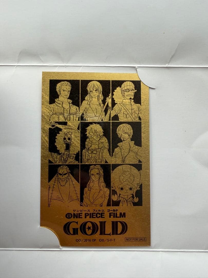 ONE PIECE FILM GOLD 金箔　カード　非売品