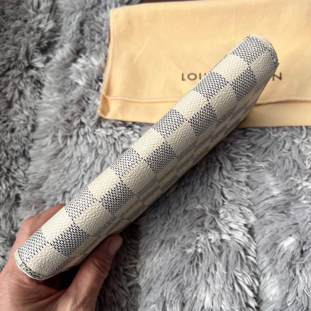 ルイヴィトン　ポルトフォイユサラ　ダミエアズール　ホワイト　長財布