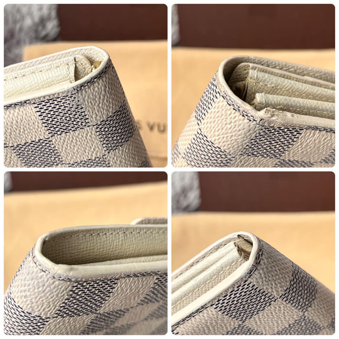 ルイヴィトン　ポルトフォイユサラ　ダミエアズール　ホワイト　長財布