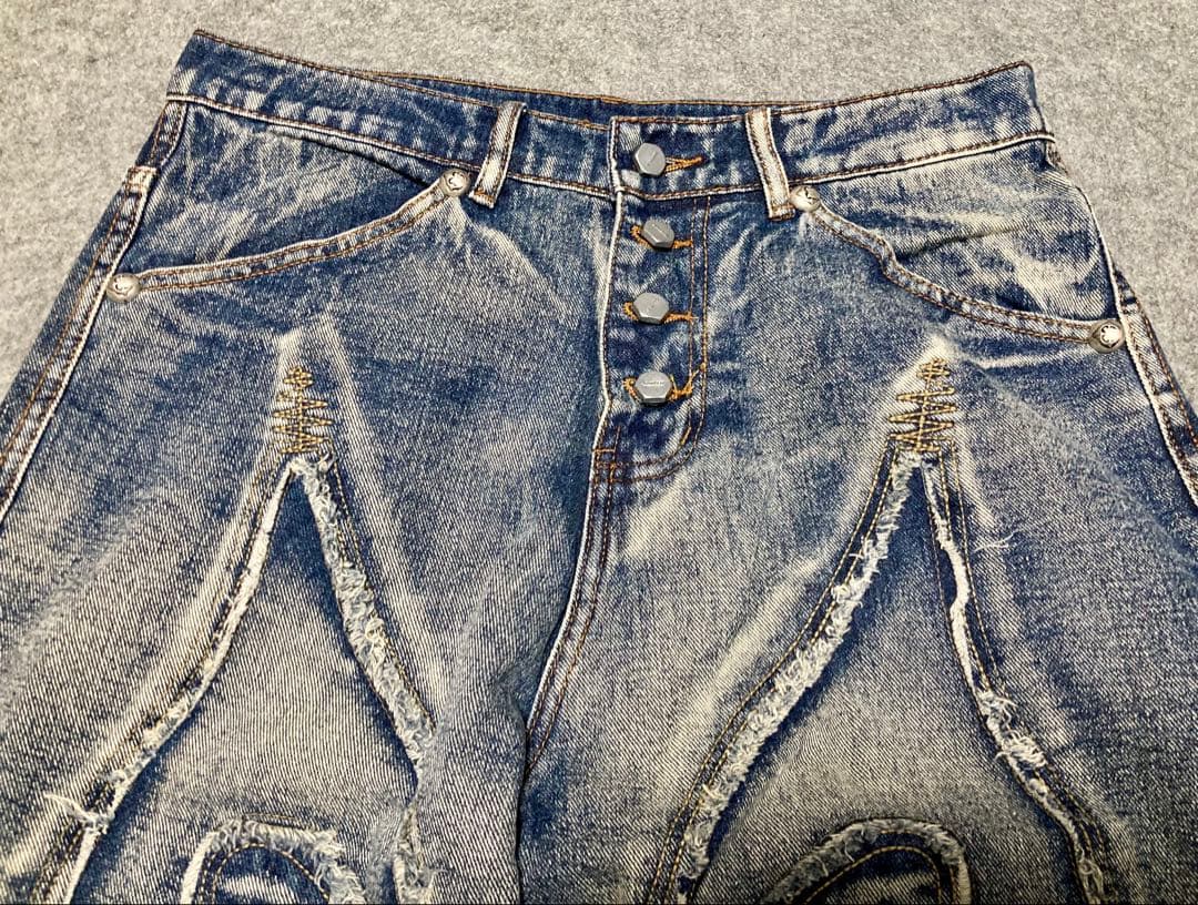 サグクラブ トライバルデニムパンツ ブルー サイズ2(W82cm)【未使用品】