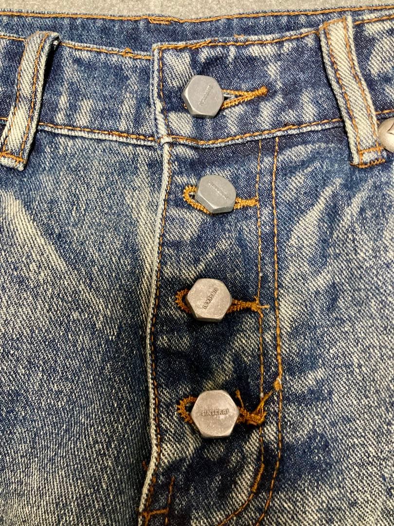 サグクラブ トライバルデニムパンツ ブルー サイズ2(W82cm)【未使用品】