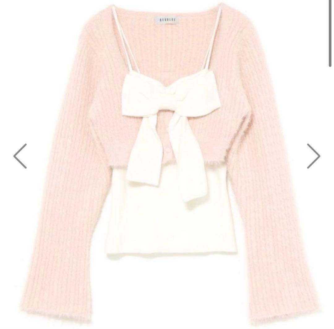 Bubbles リボンニットアンサンブル 未使用新品　紙タグ付き