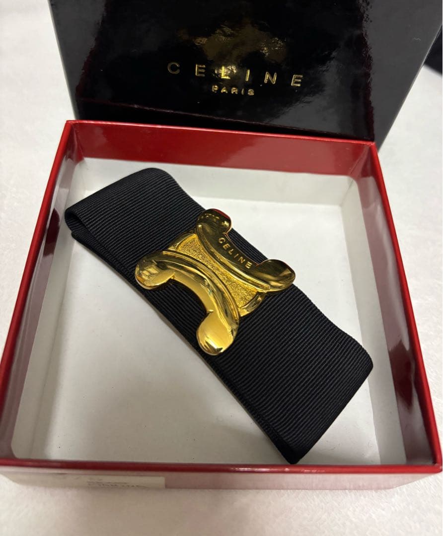 CELINE ゴールドバックル ヘアアクセサリー