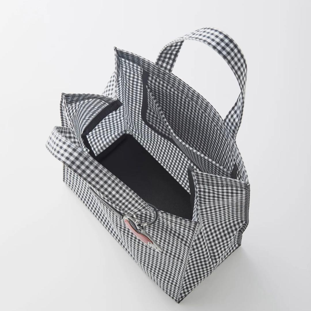 ファミリア　ブラックギンガム　トートバッグ
