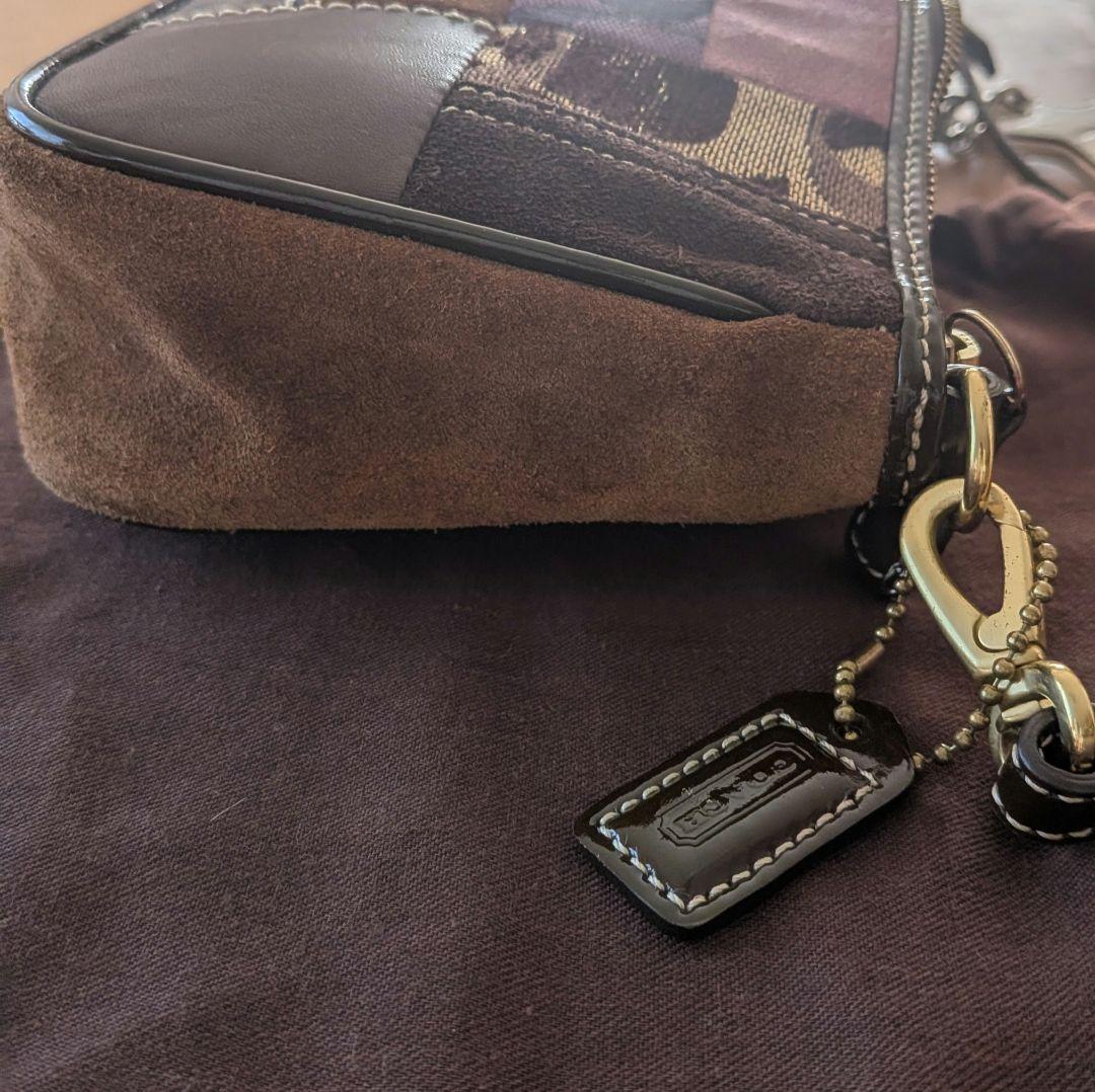 り*な様 COACH マルチカラーパッチワークポーチ