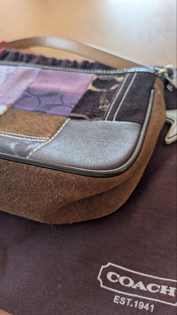 り*な様 COACH マルチカラーパッチワークポーチ