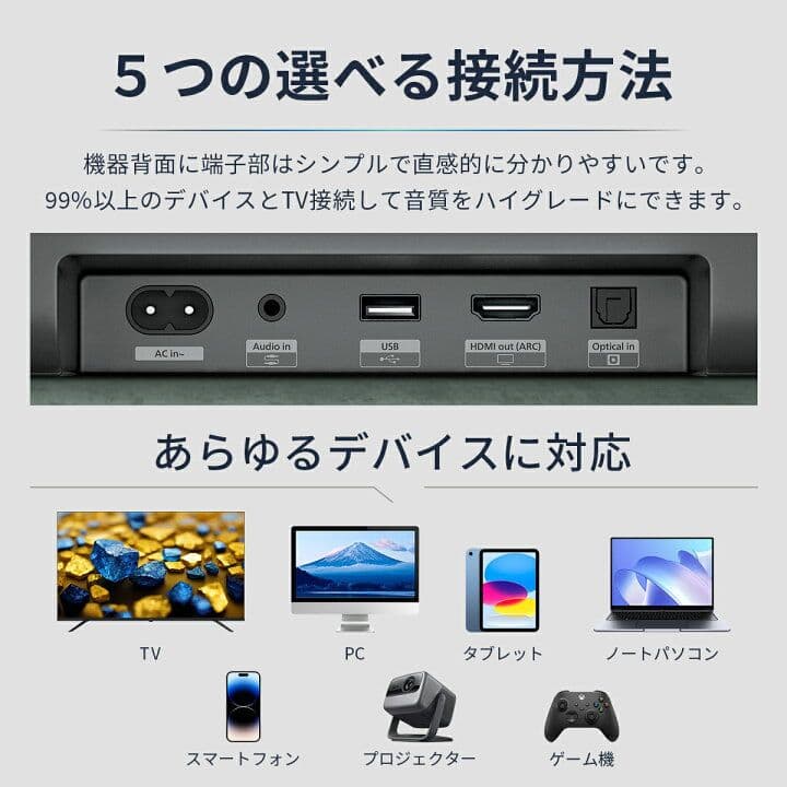 PHILIPS TAB5309サウンドバー サブウーファー付き